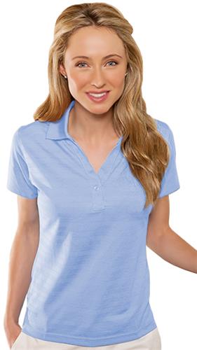 Hartwell 915 Brooks Ladies' Textured Stripe Polo. Printing is available for this item.