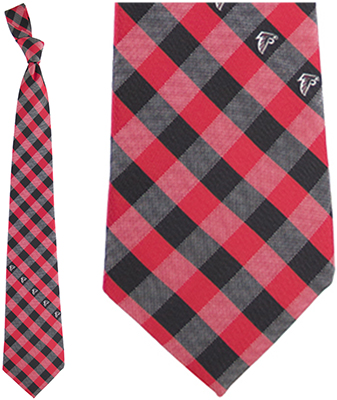 Eagles Wings NFL Falcons Woven Poly Check Tie