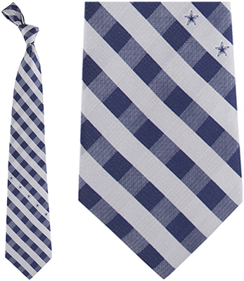 Eagles Wings NFL Cowboys Woven Poly Check Tie
