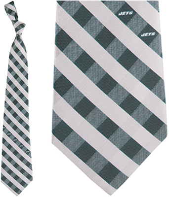 Eagles Wings NFL Jets Woven Poly Check Tie
