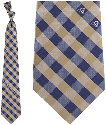 Eagles Wings NFL Rams Woven Poly Check Tie