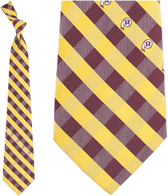 Eagles Wings NFL Redskins Woven Poly Check Tie