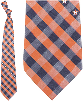 Eagles Wings MLB Astros Woven Poly Check Tie