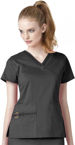 WonderWink Two Stretch V-Neck Sport Scrub Top. Embroidery is available on this item.