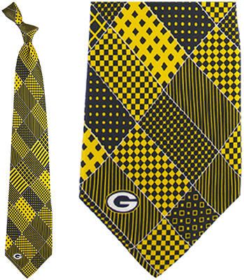 Eagles Wings NFL Green Bay Packers Patchwork Tie
