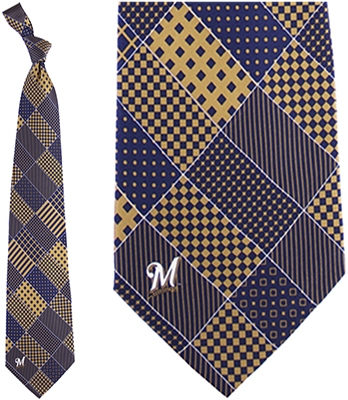 Eagles Wings MLB Milwaukee Brewers Patchwork Tie