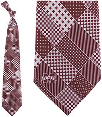 Eagles Wings NCAA Mississippi State Patchwork Tie