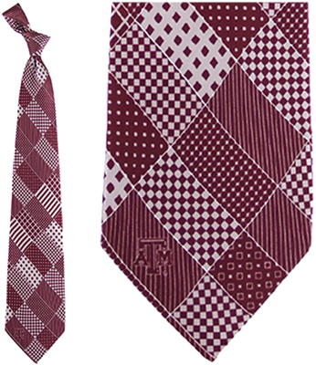 Eagles Wings NCAA Texas A&M Aggies Patchwork Tie