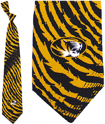 Eagles Wings NCAA Missouri Tiger Stripes Tie