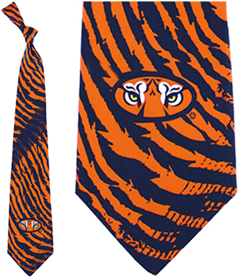 Eagles Wings NCAA Auburn Tigers Stripes Tie