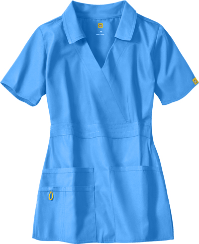 WonderWink The Echo Lady Fit Collared Scrub Top. Embroidery is available on this item.