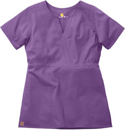 Carhartt Women's Fashion Waist Scrub Top. Embroidery is available on this item.