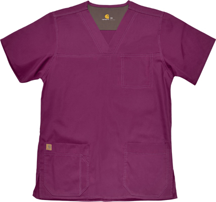 Carhartt Men's Ripstop Multi-Pocket Scrub Top. Embroidery is available on this item.