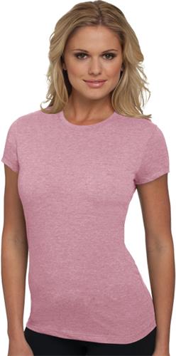 Next Level Pink Women's Poly/Cotton Tee Shirts. Printing is available for this item.