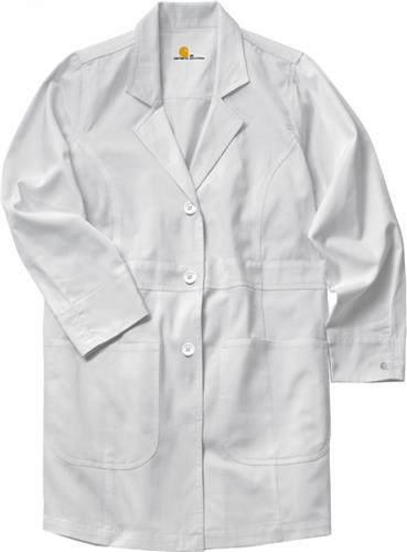 Carhartt Women's Long Fashion Lab Coat. Embroidery is available on this item.
