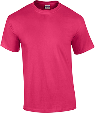 Gildan Pink Ultra Cotton Preshrunk Adult T-Shirts. Printing is available for this item.