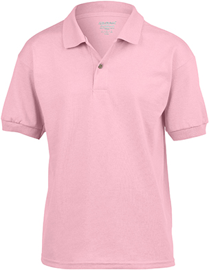 Gildan Pink DryBlend Youth Jersey Sport Shirt Polo
