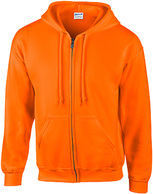 Gildan Safety DryBlend Adult Full-Zip Hoodie. Decorated in seven days or less.