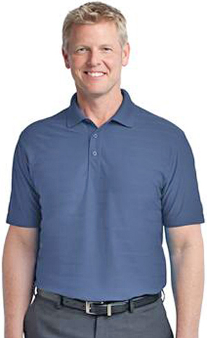 Port Authority Adult Horizonal Texture Polo Shirts
