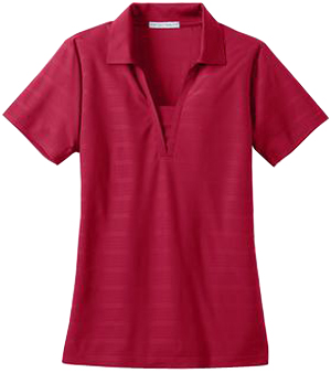 Port Authority Ladies Horizontal Texture Polos. Printing is available for this item.