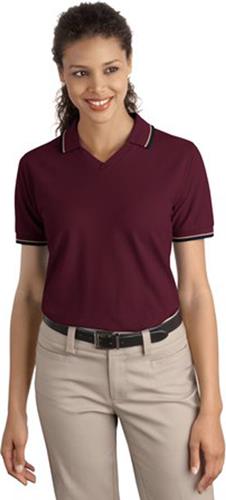 Port Authority Ladies Cool Mesh Tipping Trim Polo. Printing is available for this item.