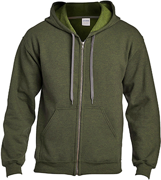 Gildan Heavy Blend Adult Full-Zip Hoodies. Decorated in seven days or less.