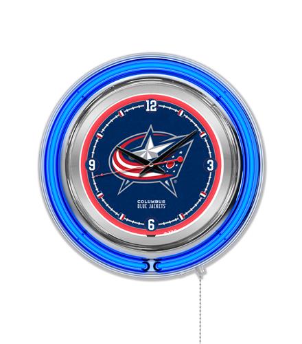 Holland NHL Columbus Blue Jackets Neon Logo Clock. Free shipping.  Some exclusions apply.