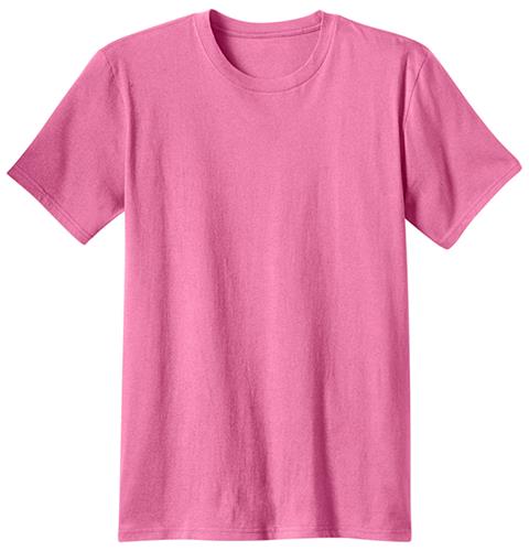 District Young Men's Pink Cotton Concert Tee Shirt. Printing is available for this item.