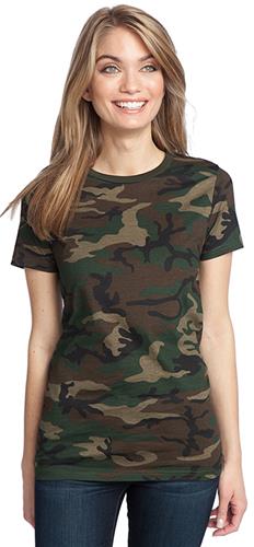 District Made Ladies' Perfect Weight Crew Camo Tee