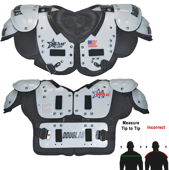 E71965 Douglas Pads Football SP QB/WR Shoulder Pads