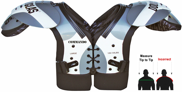 Details about   Douglas Commando Youth All Purpose Shoulder Pads 2XS New 