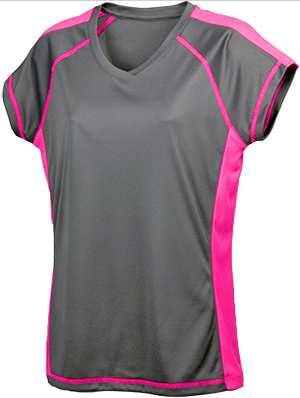 Baw XT Ladies/Girls' Sideline SS Pink T-Shirt. Printing is available for this item.