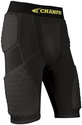 Youth-Small Black Tri-Flex Padded Compression Shorts - CO