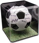 Soccer Display Case With Custom Graphic Base