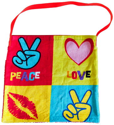 Kiki's Nation Peace Love Towel Shoulder Bag