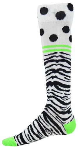 Red Lion Zebra Dots Knee High Socks - Soccer Equipment and Gear