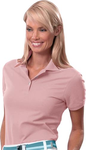 Izod Ladies Silkwash Stretch Pique Pink Polo Shirt