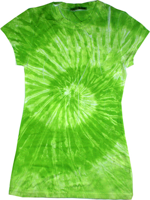 Colortone Green Swirl Tie Dye Sublimation T-Shirts