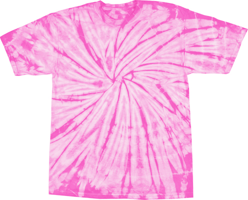 Colortone Spider Pink Tie Dye Short Sleeve T-Shirt