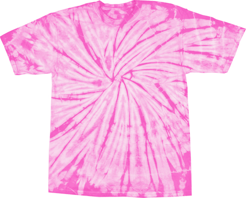 PINK TIE DYE T-SHIRT WITH SIDE FLAPS