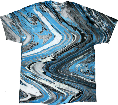 Colortone Marble Blue Tiger Tie Dye SS Tee Shirts