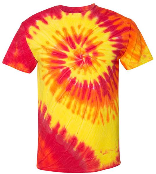 Multi-Spiral - Tie Dye Short Sleeve T Shirt (AL - Prism) | Epic Sports
