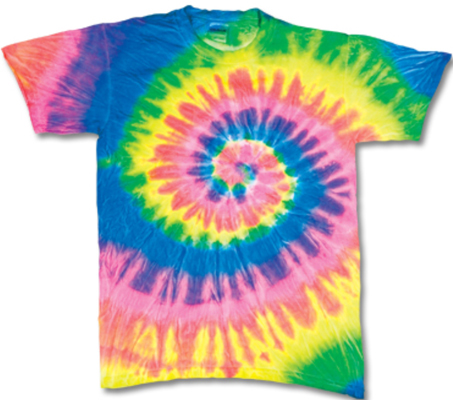 Dyenomite Fluorescent Spiral Tie Dye SS T-Shirts