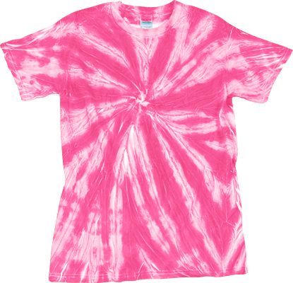 Dyenomite Neon Pink Pinwheel Tie Dye Tee Shirts