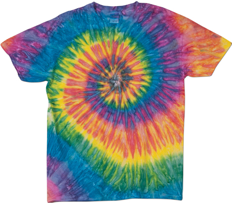 Dyenomite Ripple Tie Dye Short Sleeve T-Shirts. Printing is available for this item.