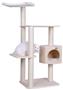 Armarkat Real Wood Premium Scots Pine 54-Inch Cat Tree with Three Levels, Perch, Condo