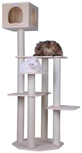 Armarkat Real Wood Premium Scots Pine 69" Cat Tree with Five Levels, Perch, Condo