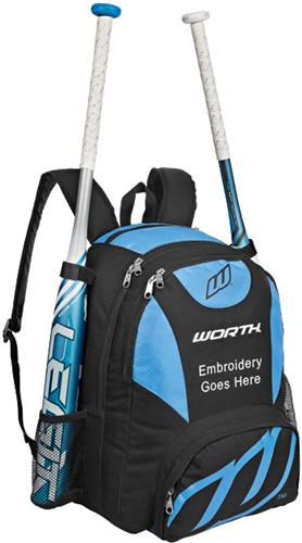 Worth Softball Equipment Backpack. Embroidery is available on this item.