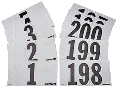 Competitors Numbers - Large - Baseball Equipment & Gear