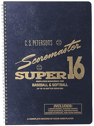 Super 16 Scoremaster Baseball/Softball Scorebook